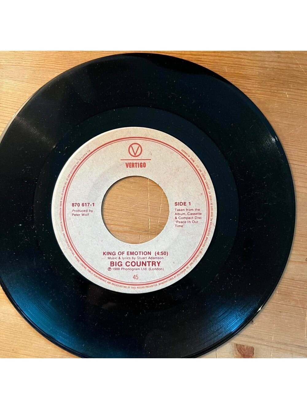 Big Country - King of Emotion/The Travellers 45rpm VG+ R11